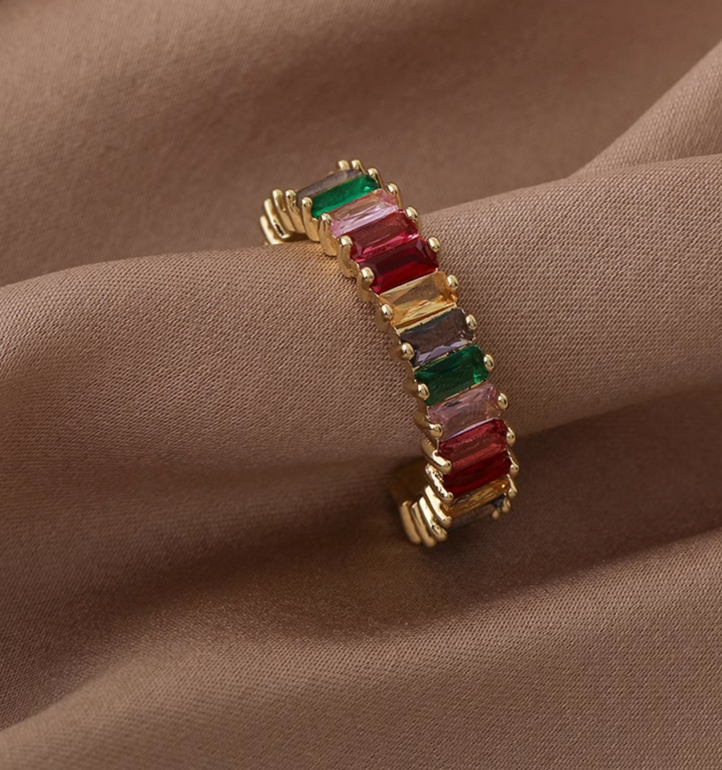 Upglam Gemstone Symphony stack rings